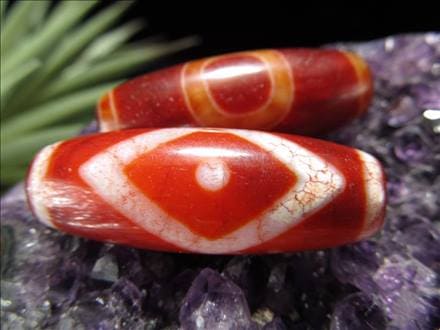 ◇限定入荷！紅天珠◇チベット発祥の厄除け・開運お守り◇希少紅朱砂