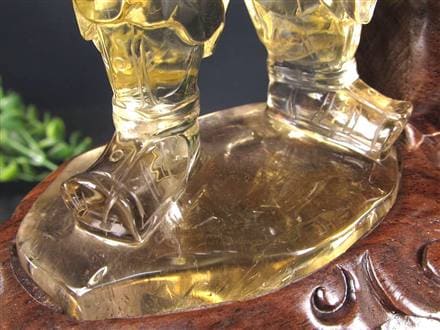 ◇限定1体！◇極上超透明シトリン！◇秀逸！一刀一石彫り◇商売と学問