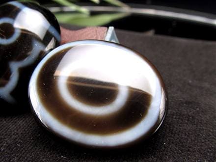 ◇A至純天珠◇天珠(てんじゅ)◇【楕円板型】◇