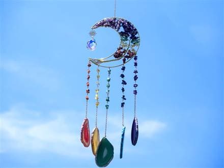 アゲート 月デザイン インテリアプレート 選べる5色 アゲートスライス