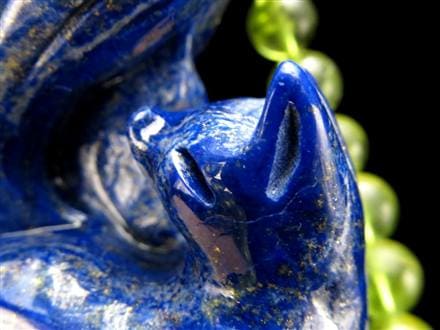 天然石ラピスラズリのスカル　置物　彫物NO.101110 天然石ラピスラズリのスカル 置物 彫物NO.101110