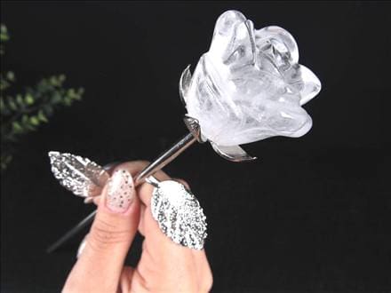 ☆永遠に咲き続ける美の象徴☆クリスタル薔薇☆特別なギフトや