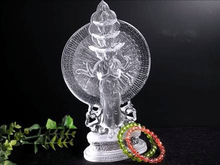 3-2331 十一面千手千眼観世音菩薩 黄銅 病気平癒 災難除け 延命長寿