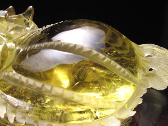 シトリン龍亀(高品質) ◇極上超透明シトリン！◇職人による繊細彫刻◇財運を高める瑞獣