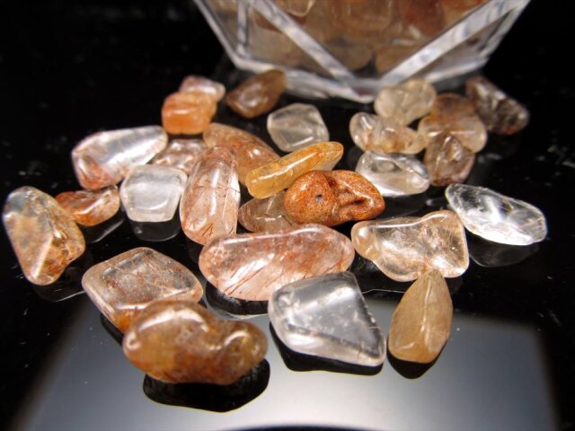 ☆数量限定☆超人気♢褐色針水晶【ブロンズMIXルチルクォーツさざれ