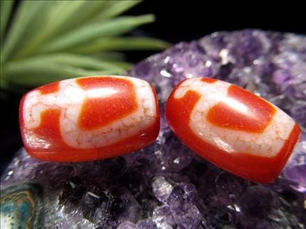 ◇限定入荷！紅天珠◇チベット発祥の厄除け・開運お守り◇ころんと