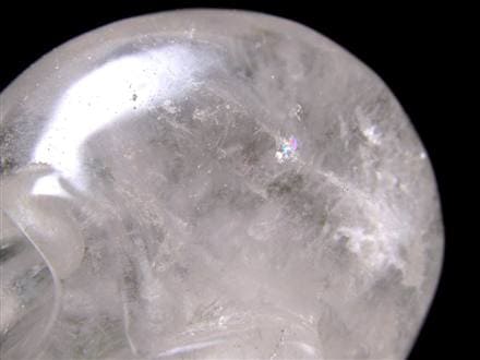 ◇クールなスカル(骸骨)ヘッド!!◇優良品質!!存在感ある天然水晶使用