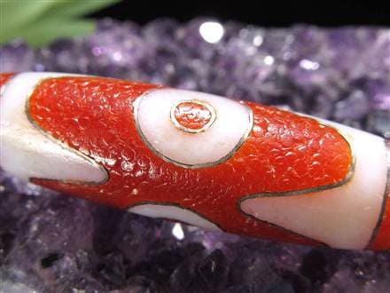 ◇紅×白×銀が織りなす力強い存在感◇希少！馬蹄痕入り◇銀との