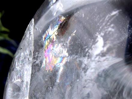 ◇クールなスカル(骸骨)ヘッド!!◇優良品質!!超透明虹入り水晶使用