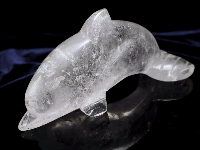 ✧ブラジル産 クリアクォーツ イルカ ドルフィン✧ ☆限定入荷☆幸運を呼び込むキュートなイルカ☆純粋と浄化を象徴