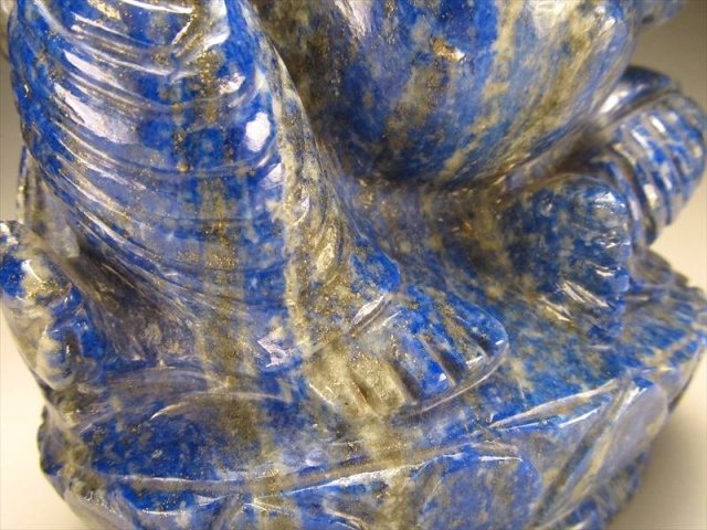 ラピスラズリ　ガネーシャ　置物 楽天市場】【一点物】ガネーシャ ラピスラズリ 約97mm 手彫り