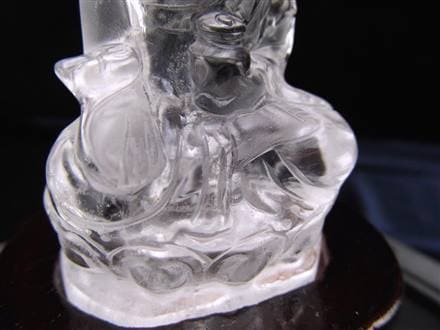 にじいろ様専用】天然石水晶の天使ちゃん 置物 彫物NO.112313 一点物】