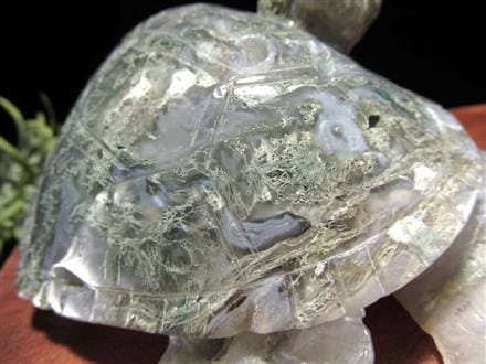 モスアゲート 象の石彫刻置物 リアルな造形 2024