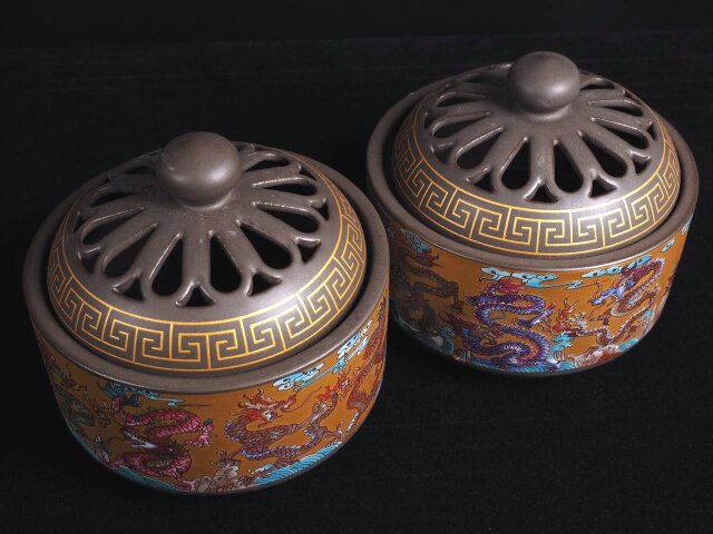 925 中国　骨董　龍型香炉　時代物 925 中国骨董龍型香炉時代物