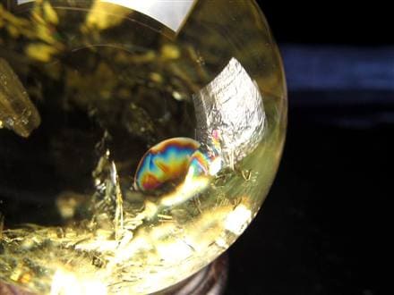 絶品【金運·浄化】シトリン☆ブルーエンジェルラダー黄水晶丸玉レインボーA1067 絶品【金運·浄化】シトリン☆ブルーエンジェルラダー黄水晶丸玉