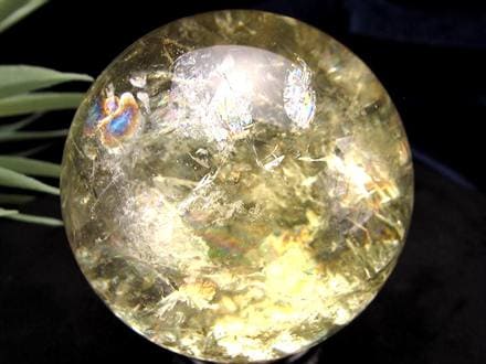 シトリン　スフィア　黄水晶　丸玉　虹 ☆大人気スフィア!!☆爽やかなライトカラー☆透明感抜群＆虹入り！☆金