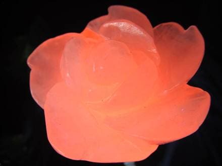 ☆美しい薔薇彫刻☆可愛らしい桜色☆妖艶なピンク発光☆極上カルサイト