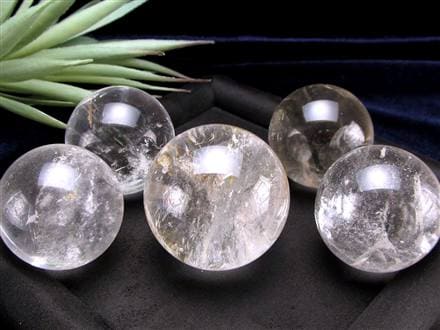 地鎮祭水晶 5個セット 水晶丸玉 約33-42mm ブラジル産