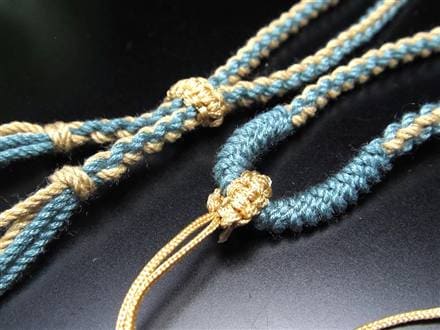 ◇天珠・天然石が装着可能！◇デザイン組み紐ネックレス◇シンプル
