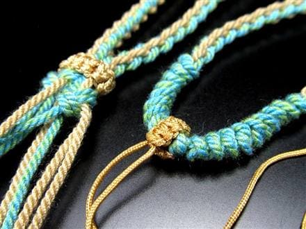 ◇天珠・天然石が装着可能！◇デザイン組み紐ネックレス◇シンプル