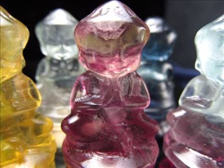 ぽむさま専用 キャンディーカラー フローライト天然石置物 台座付き