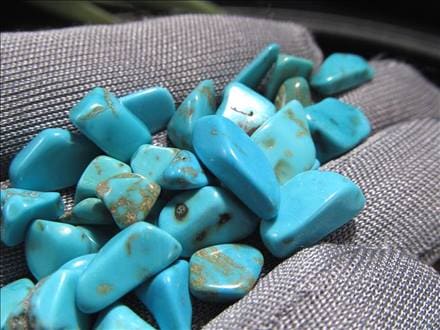 ◇鮮やかブルーグリーン◇美しいターコイズマトリックス（模様