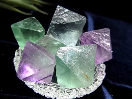 ❤️超レア214g 綺麗紫縁グリーンフローライト蛍石クラスター