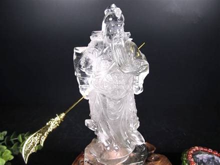 ◇限定1体！◇天然水晶使用◇秀逸！一刀一石彫り◇商売と学問の神様◇4