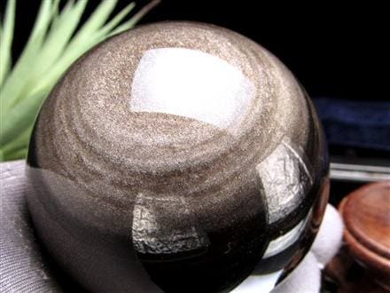 ☆深淵に煌めく銀のベール☆濃密な光沢が描く宇宙模様☆精神安定と災い