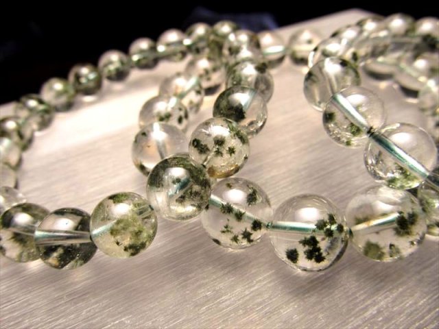 高品質✨まりも入り水晶ポイント Marimo Quartz 日本 マリモ水晶 ポイント原石 天然石