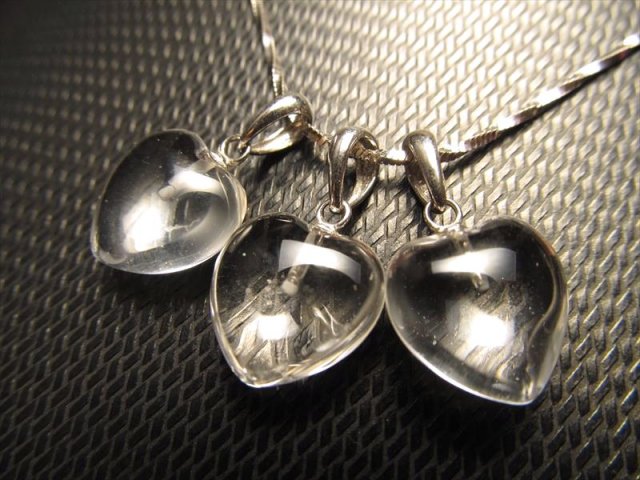 ペタライト ハート型 ペンダント 透明 パワーストーン 天然石 前世の扉  