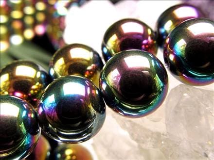 ☆一連☆虹色光沢が美しい！☆ヘマタイト【赤鉄鉱】☆レインボーカラー