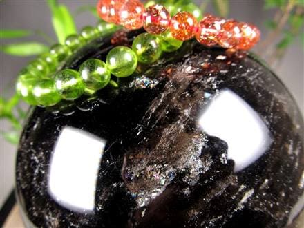 モリオン丸玉　黒水晶　チベット産　魔除け　天然石　鉱物　62mm ☆迫力のBIGサイズ！☆数量限定☆大人気チベット産☆最強の魔除け