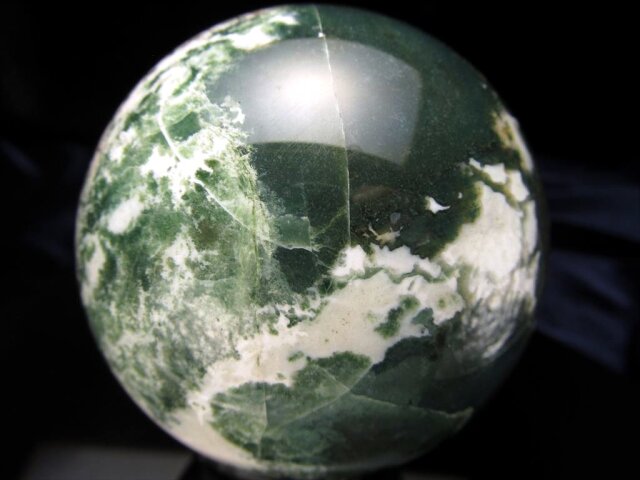 モスアゲートスフィア♡台座セットNo.5001 モスアゲートスフィア♡台座セットNo.5001 スフィアスタンド＊トナカイ