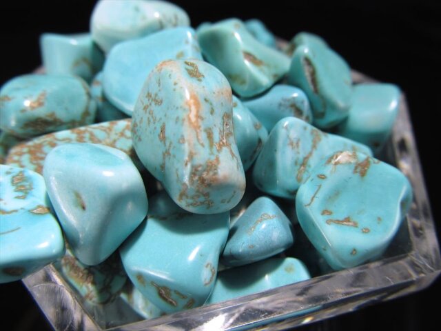 ◇大粒！◇鮮やかブルーグリーン◇美しいターコイズマトリックス（模様