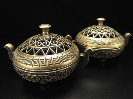 ◇煌びやかな古銅色◇空間を整える風水香炉◇和モダンな空間演出に