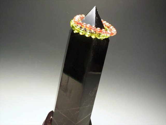 モリオン（黒水晶） 六角柱 ポイント 1個売り インテリア