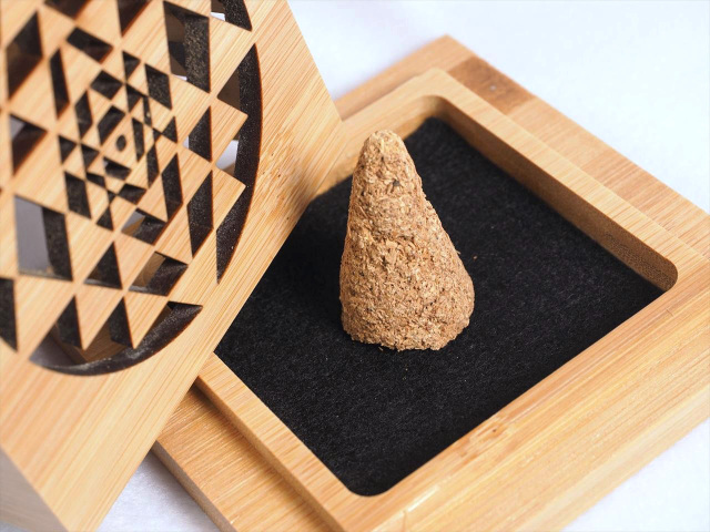 ◇【神聖幾何学】デザイン香炉◇渦巻型＆コーン型お香対応◇お洒落な