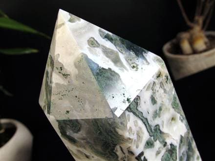 ★特別ご提供★健康と豊穣☆森林浴の石♡【モスアゲート『苔瑪瑙』キューブ】❤️ ◇限定入荷！◇自然の芸術品！苔模様が美しい◇大自然のエネルギーを