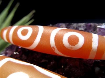 ◇良質な玉髄使用！◇彩り鮮やか！現代風カラフル天珠◇オレンジカラー