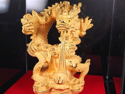 純金貼りオルゴナイト『極大金運純金貼り４点セット』金運アップ置物 開運置物 10 金運神降臨 金運風水八角錐オルゴナイト11cm（金運波動玉20mm