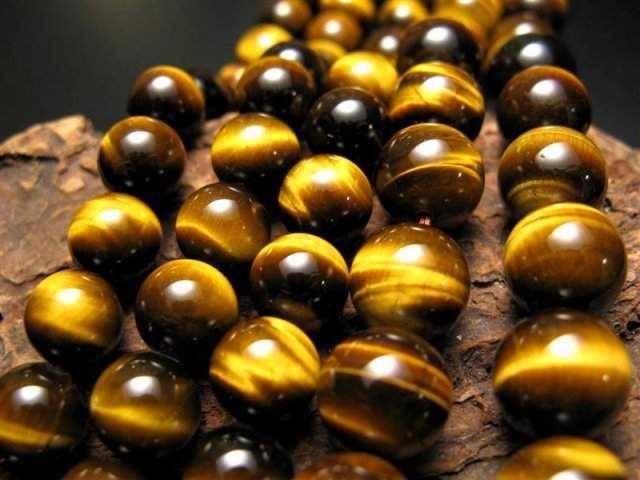 ☆一連☆AAA+☆極上イエロータイガーアイ【虎目石