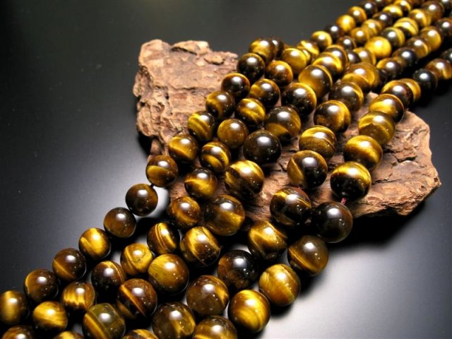 ☆一連☆AA+☆イエロータイガーアイ【虎目石】☆【南アフリカ産】