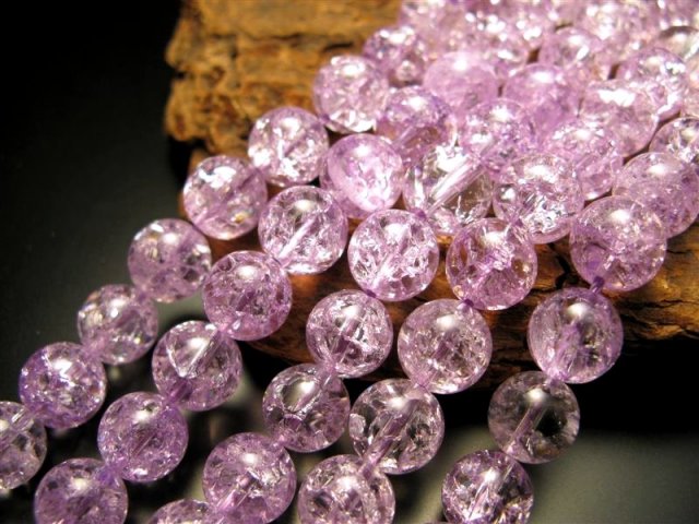 ☆一連☆染色☆パープル(紫)カラー☆カラーレインボー水晶【爆裂水晶