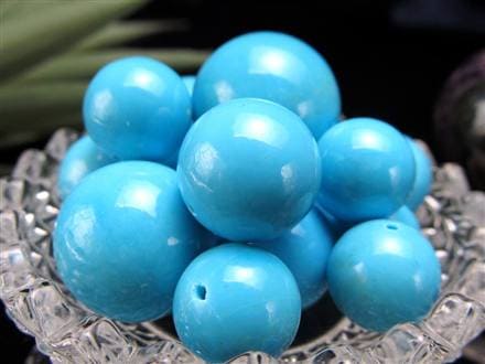 スリーピングビューティー鉱山産ターコイズ10mm 1粒売り】◇希少品！閉山のスリーピングビューティー鉱山産◇美しい
