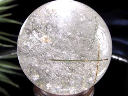 超絶綺麗✨46mm ゴールドルチルクォーツ 丸玉 スフィア 金針水晶 高