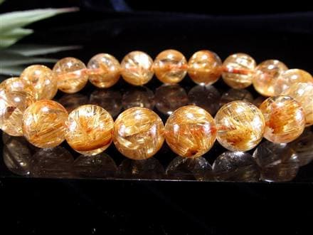極上太針タイチンルチルクォーツ13mm18金ロンデル天然石金運仕事運高透明 ◇存在感抜群！タイチン針多めタイプ◇華やかな黄金の輝き◇透明感抜群