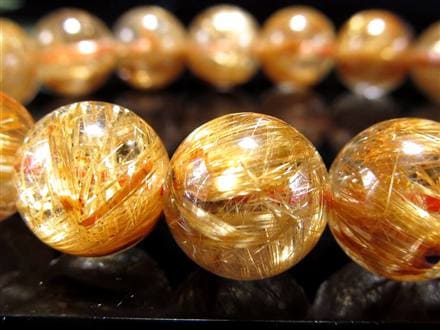 【タイチンルチル】黄金の針が美しい天然石 ブレスレット 極上美品☆【100A太陽花タイチンルチル】☆黄金針水晶ブレスレット ブレスレット・バングル