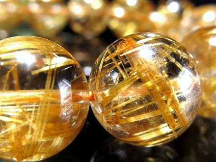 ☆シックなスモーキーカラー!!☆黄金の輝き＆ルチル際立つ透明感