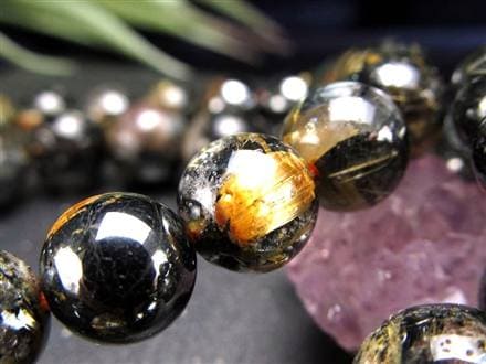 ◇ヘマタイト多めタイプ◇迫力満点鉄雷神ルチル◇繊細＆タイチンMIX